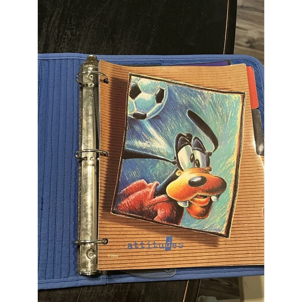 Vintage DISNEY Minnie Mouse Volleyball 1990's Attitudes Collection Binder Folder
